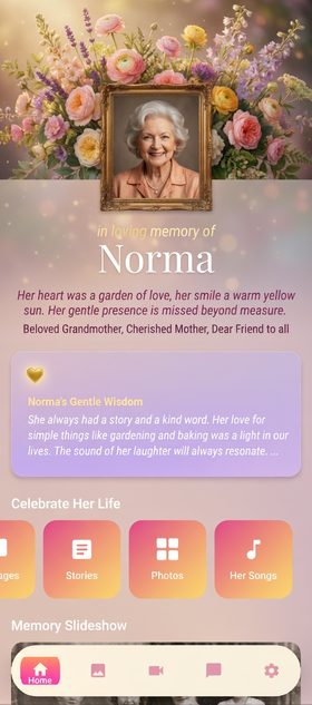 Norma's memorial app
